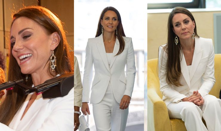 Kate Middleton emanuje elegancją w białym garniturze za 7,5 tysiąca (ZDJĘCIA)