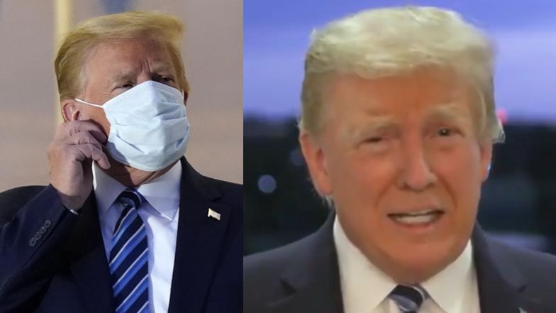 Donald Trump wyszedł ze szpitala, ŚCIĄGNĄŁ MASECZKĘ i ogłosił: "NIE BÓJCIE SIĘ WIRUSA"