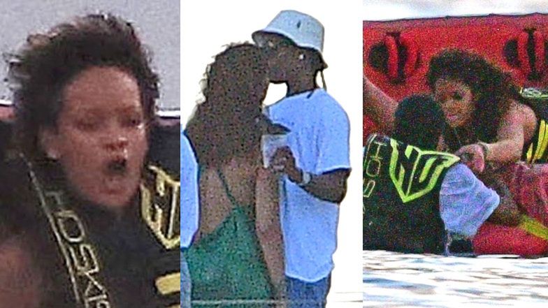 Rihanna wyławia ASAP Rocky'ego z otchłani Atlantyku podczas wodnego szaleństwa na Barbadosie (ZDJĘCIA)