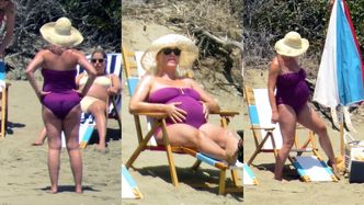 Ciężarna Katy Perry opala się na kalifornijskiej plaży w towarzystwie Orlando Blooma i Karlie Kloss (ZDJĘCIA)