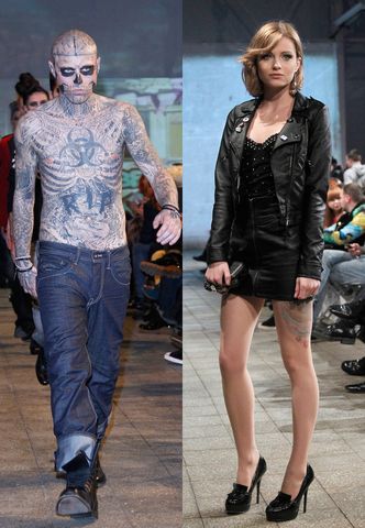 Zombie Boy i Viktoria z "Top model" NA WYBIEGU