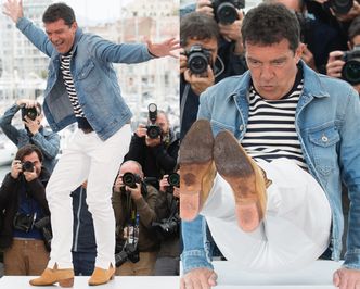 Cannes 2019: 58-letni Antonio Banderas popisuje się przed fotografami