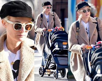 Niepozorna Diane Kruger na spacerze z dwumiesięczną córeczką