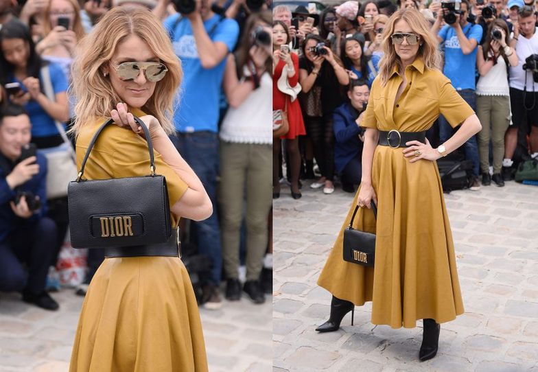 Celine Dion w drodze na pokaz Diora