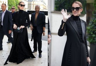 Wystylizowana Celine Dion pozuje przed hotelem w Paryżu (ZDJĘCIA)