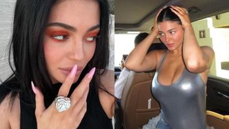 Kylie Jenner wygrzewa się na słońcu w biustonoszu z nadrukiem nagich piersi (ZDJĘCIA)