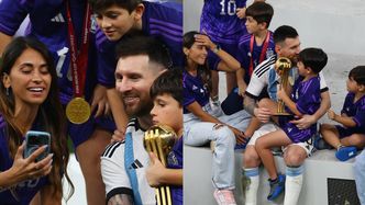 Leo Messi triumfuje z żoną i synami po pokonaniu Francuzów (ZDJĘCIA)