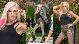 Młodzieżowa Gwen Stefani kusi wymyślnymi pozami podczas sesji zdjęciowej w Calabasas (ZDJĘCIA)