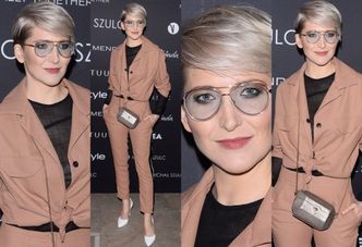 Magda Steczkowska w brudnym różu na pokazie