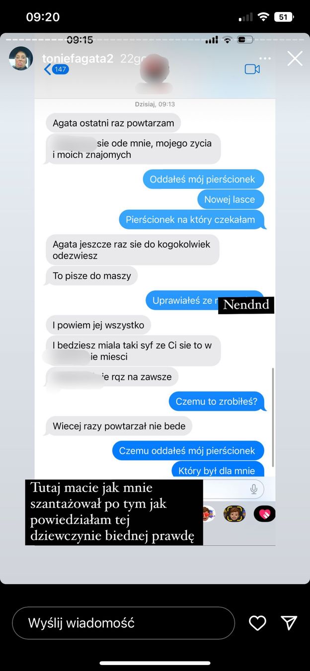 Zapłakana Fagata OSKARŻA swojego eks: "SZANTAŻUJE MNIE! Zdradzał jednocześnie mnie i inną dziewczynę"