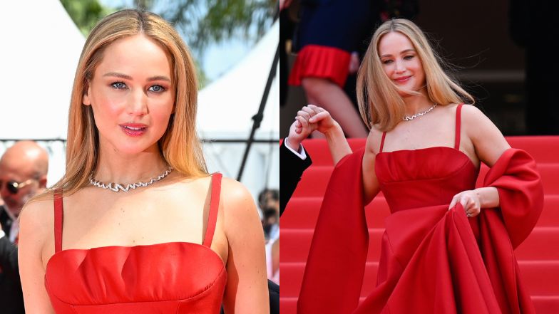 Jennifer Lawrence w KLAPKACH przechadza się po czerwonym dywanie w Cannes (ZDJĘCIA)