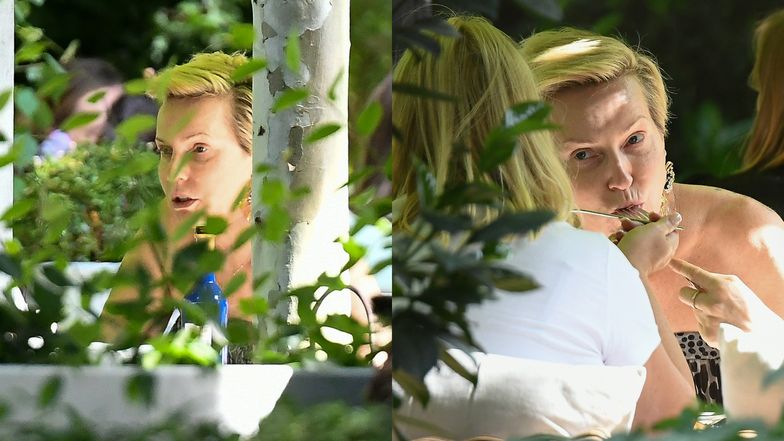 Paulina Smaszcz z przyjaciółką w restauracji