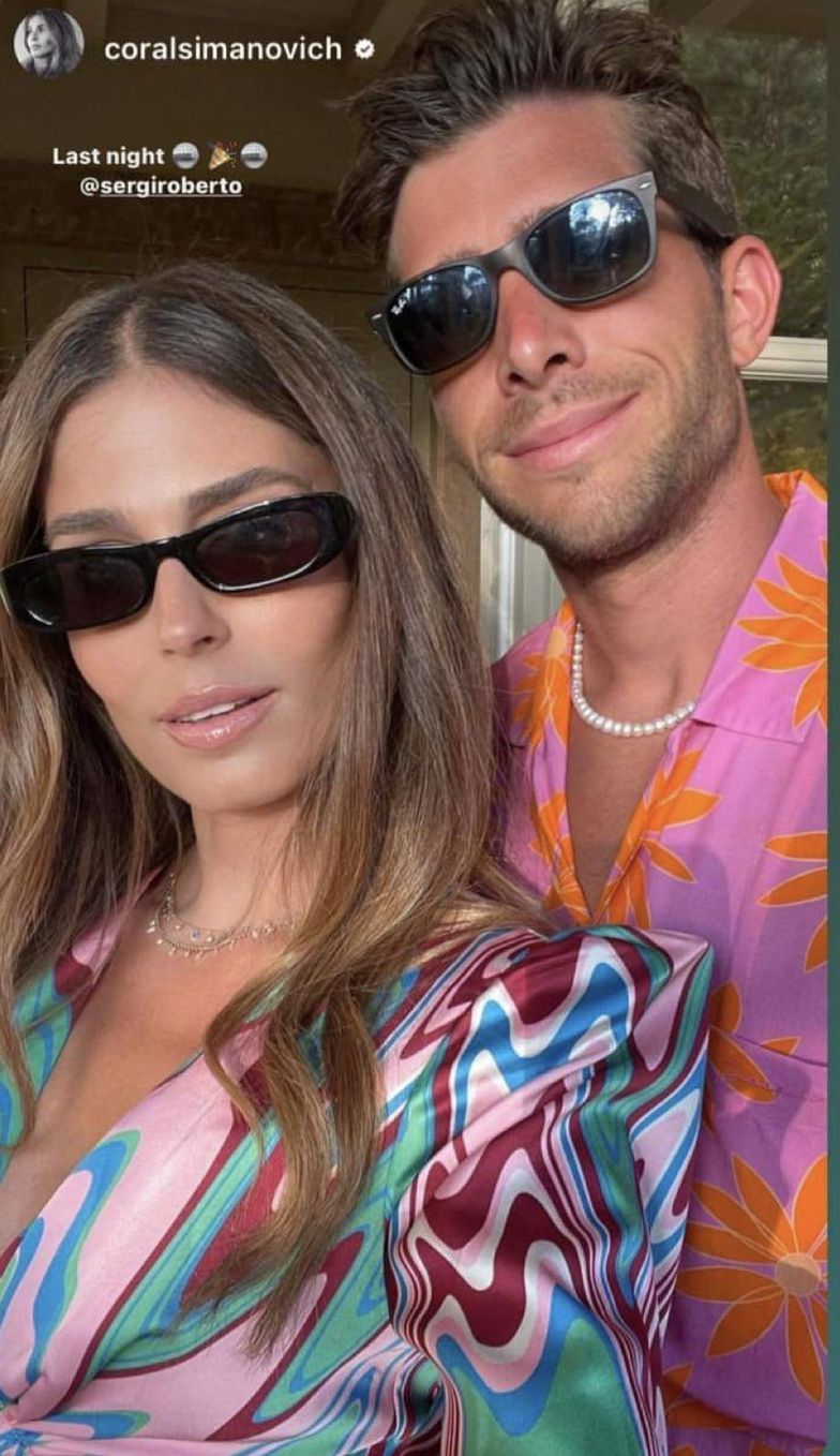 Sergi Roberto z żoną Coral Simanovich