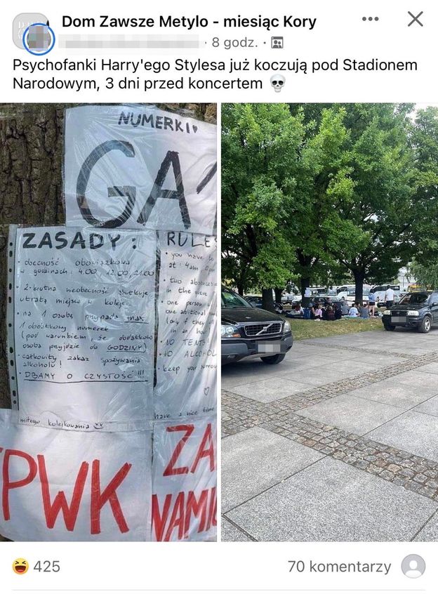 Fanki Harry'ego Stylesa koczują pod Stadionem Narodowym 3 DNI PRZED KONCERTEM! "Dwukrotna nieobecność skutkuje utratą miejsca w kolejce"