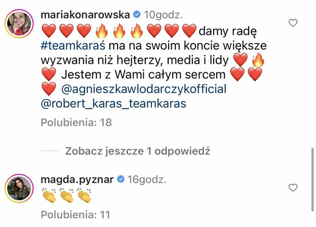 Agnieszka Włodarczyk broni Roberta Karasia w instagramowym wpisie. Tak zareagowała Natalia Siwiec (FOTO)
