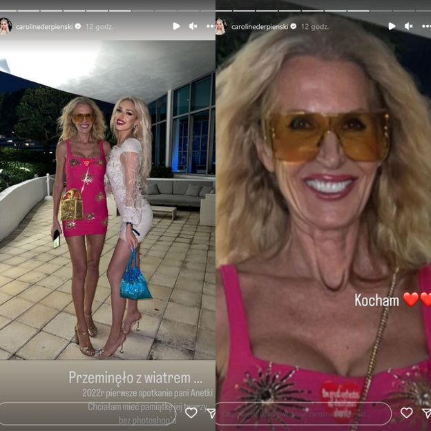 Caroline Derpienski kpi z Anety Glam, publikując wspólne zdjęcie. "Żona Miami" twierdzi, że została POSTARZONA specjalnym filtrem