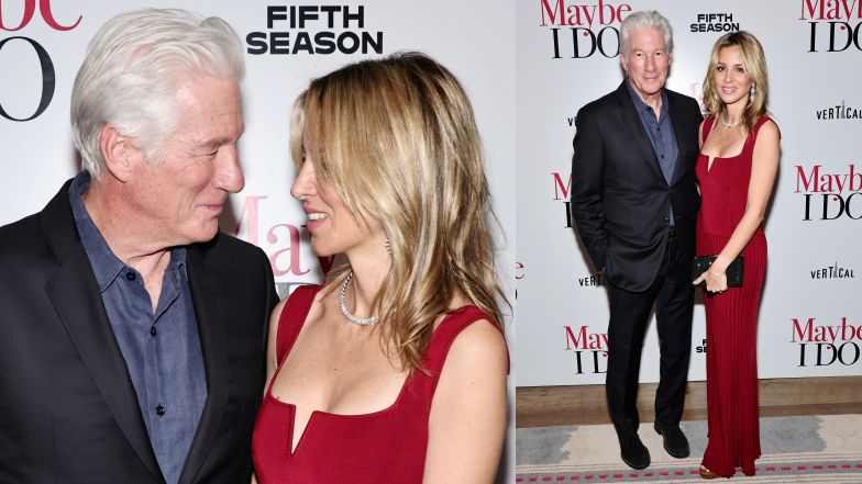 Richard Gere, de 73 años, brilla en el estreno de la película con su esposa, 33 años menor (fotos)