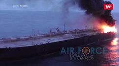 Ogień na supertankowcu. Marynarka wojenna Sri Lanki walczy z pożarem statku