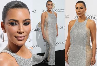 Błyszcząca Kim Kardashian na imprezie w Cannes (ZDJĘCIA)