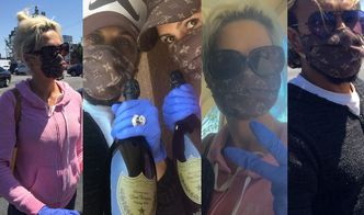 "Kasiaści" Iwona i Reggie Benjamin chwalą się butelkami szampana i podrabianymi maskami Louis Vuitton (ZDJĘCIA)