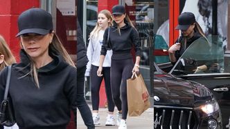 "Zwyczajna" Victoria Beckham w bluzie i legginsach buszuje po sklepach z 11-letnią córką Harper (ZDJĘCIA)