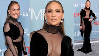 52-letnia Jennifer Lopez olśniewa w prześwitującej sukni na premierze dokumentu o sobie (ZDJĘCIA)