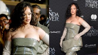 Rihanna eksponuje ściśnięty biust na premierze "Czarnej Pantery 2" (ZDJĘCIA)