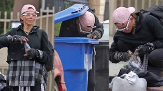 Bezdomna Loni Willison szuka jedzenia w kubłach ze śmieciami... (ZDJĘCIA)