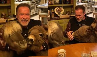 Arnold Schwarzenegger tuli zwierzątka i przestrzega przed koronawirusem: "Słuchaj naukowców i ekspertów, a nie GŁĄBÓW"