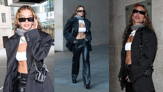 Rita Ora eksponuje zabójcze mięśnie brzucha na ulicach Londynu (ZDJĘCIA)