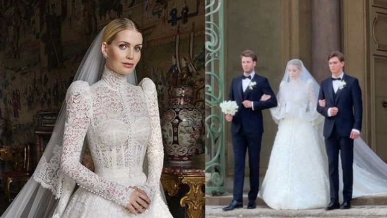 Kitty Spencer poślubiła multimilionera w "wiktoriańskiej" sukni ślubnej od Dolce & Gabbana! (ZDJĘCIA)