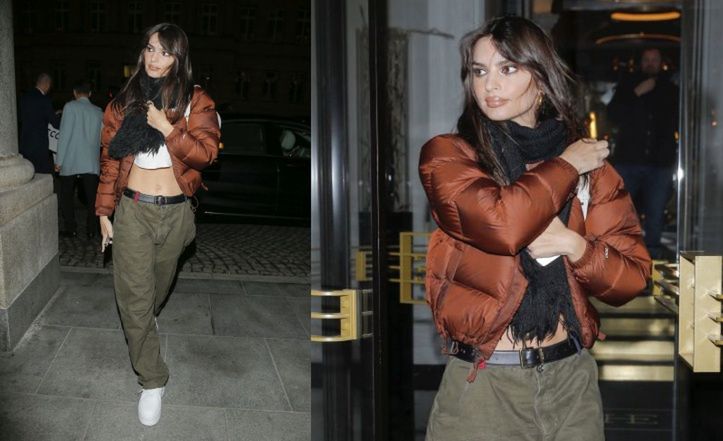 Emily Ratajkowski reveals a flat stomach on the way to a Warsaw hotel (PHOTOS)