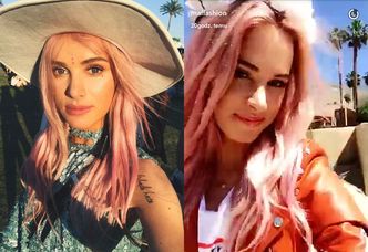 Maffashion z różowymi włosami, Jessica Mercedes zawinięta we flagę i inne celebrytki na festiwalu Coachella (ZDJĘCIA)