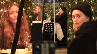 Pochmurne Mary-Kate i Ashley Olsen sączą wino w restauracji. Są jeszcze do siebie podobne? (ZDJĘCIA)