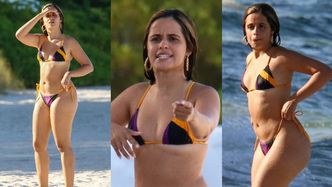 NATURALNA Camila Cabello hasa po florydzkiej plaży, prezentując bogatą mimikę (ZDJĘCIA)