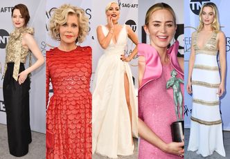 Tłum gwiazd na SAG Awards: Lady Gaga, Emma Stone, Emily Blunt, Margot Robbie, Jane Fonda... (DUŻO ZDJĘĆ)