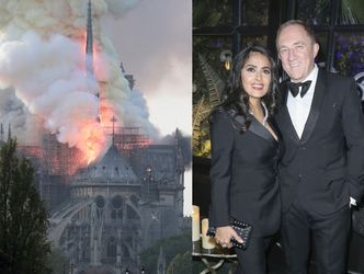 Pożar Notre Dame. Mąż Salmy Hayek przekaże 100 MILIONÓW euro na odbudowę katedry