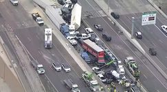Ogromny karambol kilkudziesięciu pojazdów w Teksasie. Przerażające nagranie z miejsca katastrofy