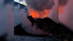 Potężna erupcja. Niezwykłe nagranie z Kamczatki