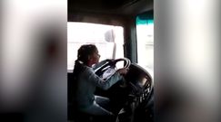 Dziecko za kierownicą ciężarówki. Niebezpieczna sytuacja na autostradzie