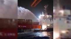 Pożar w porcie w Dubaju. Nagranie z akcji po potężnej eksplozji kontenerowca