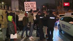 Interwencja policji przy Nowogrodzkiej. Protest przeciw wizycie Salviniego