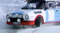 120 lat Škoda Motorsport - przejazd po lodowym torze w Škodzie 130 RS