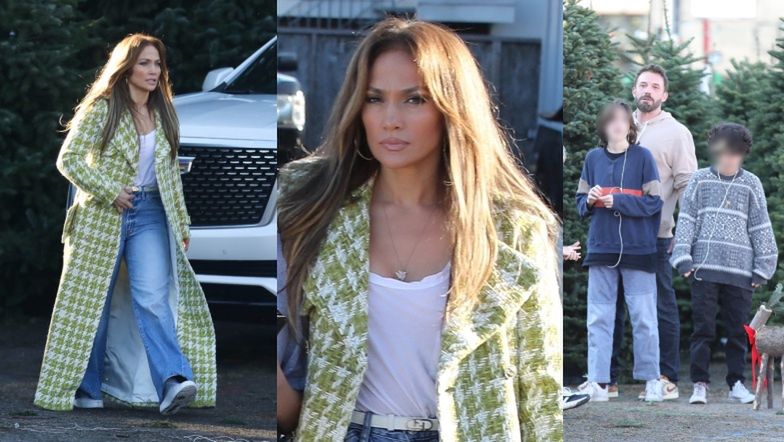 Jennifer Lopez i Ben Affleck wybierają z dziećmi choinkę na pierwsze wspólne święta po ślubie (ZDJĘCIA)