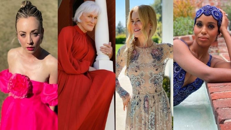SAG Awards 2021. Gwiazdy celebrują galę w domach: Nicole Kidman, Anya Taylor-Joy, Kaley Cuoco (ZDJĘCIA)