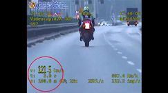 Motocyklista przekroczył prędkość o 71 km/h i uciekał przed policją