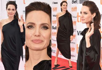 Elegancka Angelina Jolie w czerni na czerwonym dywanie. Wciąż jest za chuda? (ZDJĘCIA)