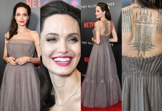 Wytatuowane plecy Angeliny Jolie na czerwonym dywanie (ZDJĘCIA)