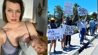 Milla Jovovich zabrała 12-letnią córkę na manifestację: "Wzywam wszystkich rodziców, aby zrobili to samo!" (FOTO)