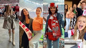 Sławne kibicki dokazują na meczu Polska-Anglia: Marina, Małgorzata Rozenek, Klaudia Halejcio, Patricia Kazadi... (ZDJĘCIA)